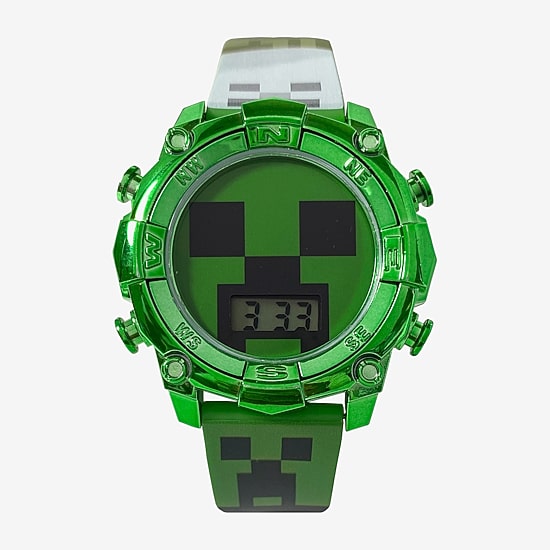Minecraft Girls Green Strap Watch Min4299jc