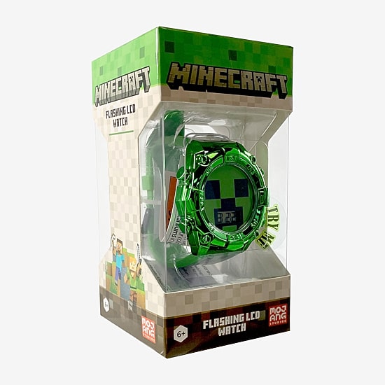 Minecraft Girls Green Strap Watch Min4299jc