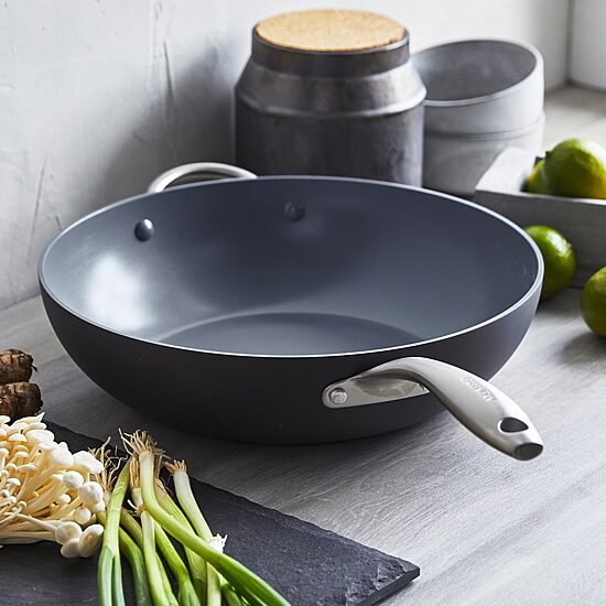 GreenPan Lima Hard Anodized Ceramic Non-Stick 12.5" Open Wok