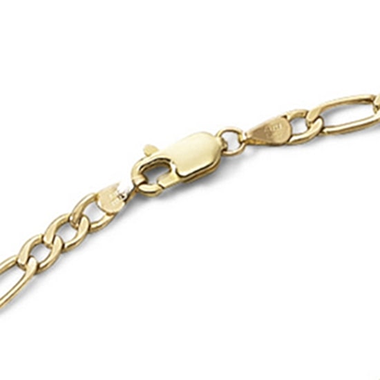 10K Yellow Gold 3.9mm 20-22" Figaro Chain