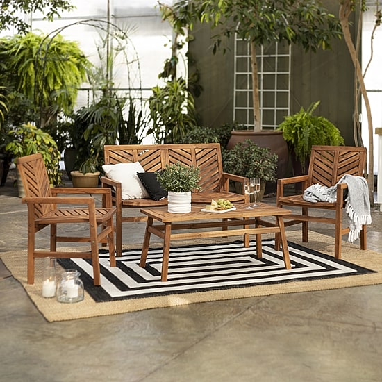 Walker Edison Vincent Collection 4-pc. Lounge Set