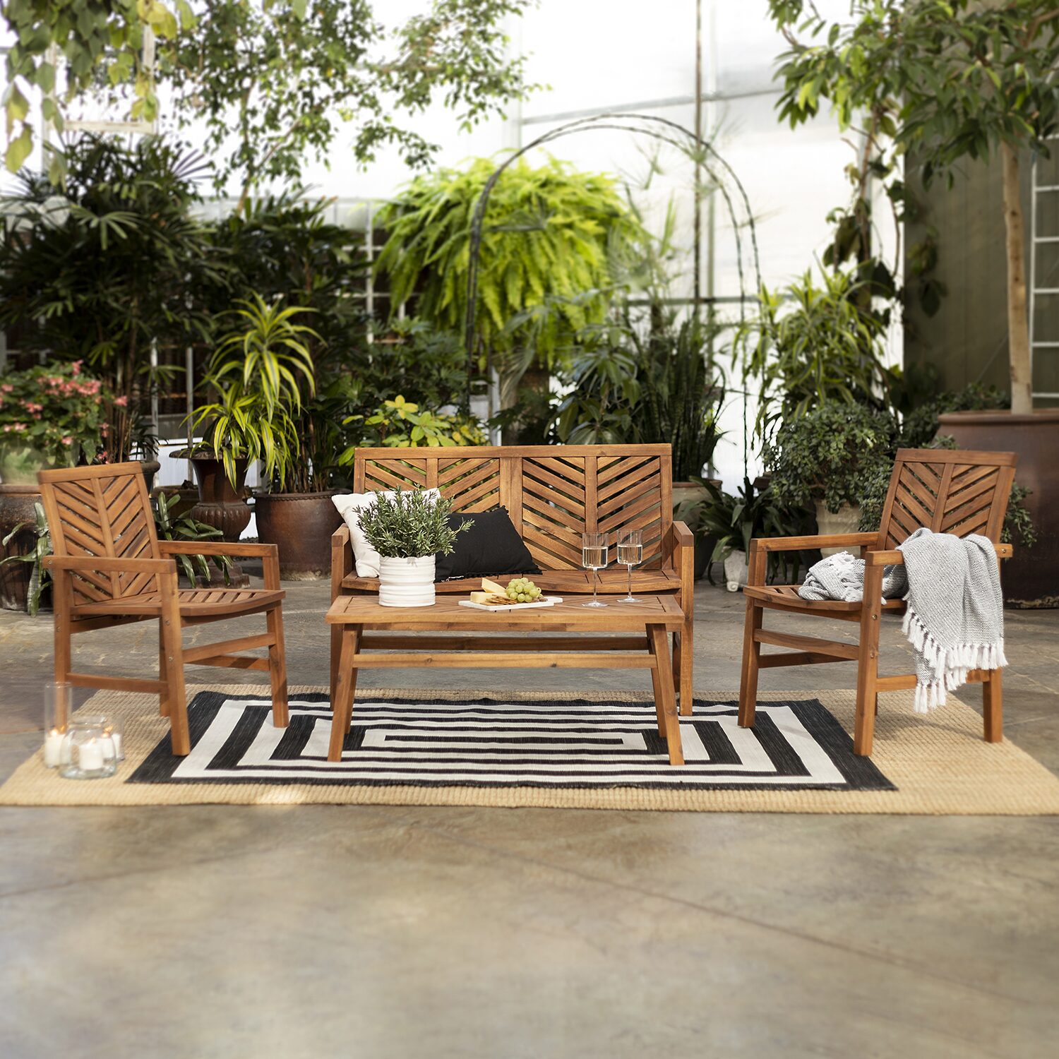 Walker Edison Vincent Collection 4-pc. Lounge Set