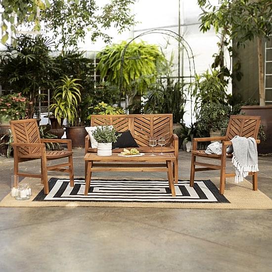 Walker Edison Vincent Collection 4-pc. Lounge Set