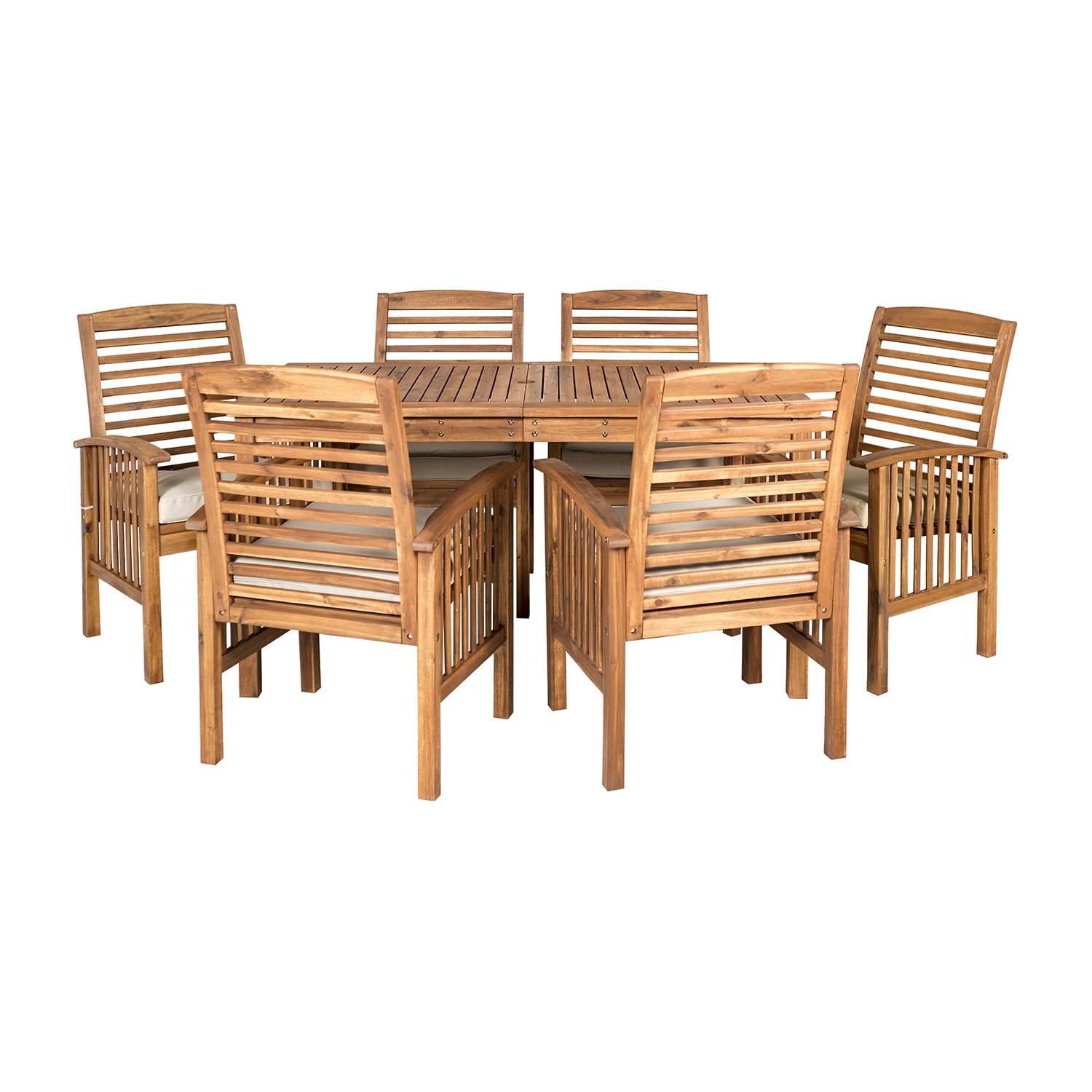 Walker Edison Willard Patio Collection 7-pc. Weather Resistant Dining Set