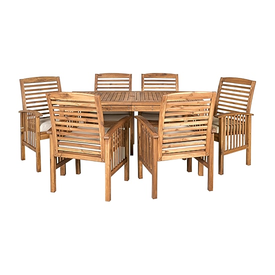 Walker Edison Willard Patio Collection 7-pc. Weather Resistant Dining Set