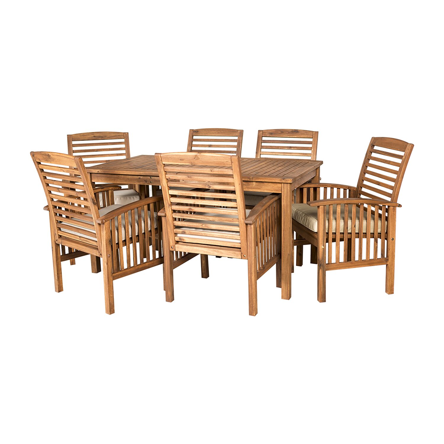 Walker Edison Willard Patio Collection 7-pc. Weather Resistant Dining Set