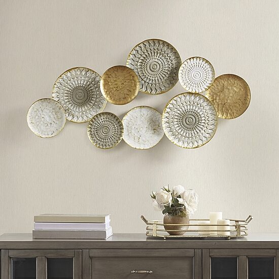 Madison Park Legion Geometric Metal Discs Wall Sculpture