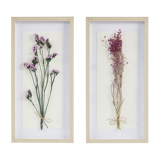 Madison Park Avant Dried Flower Shadow Box 2-pc. Framed Wall Art Set