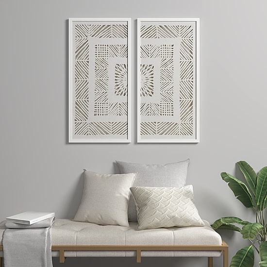 Madison Park Tala Rice Paper Panel Shadowbox 2-pc. Framed Wall Art Set