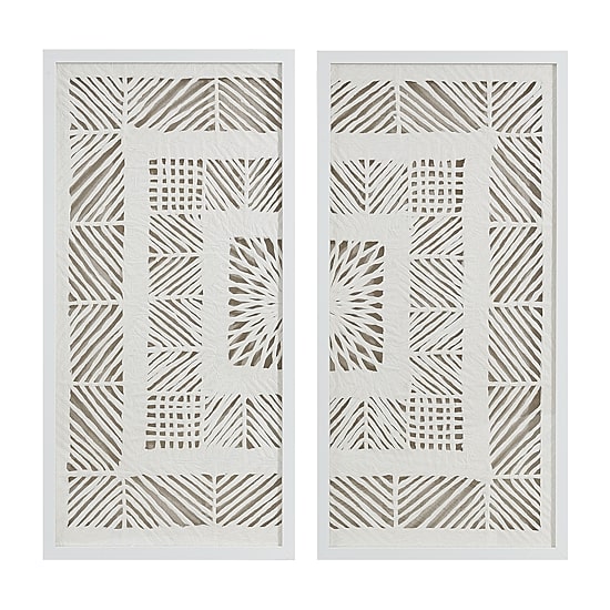 Madison Park Tala Rice Paper Panel Shadowbox 2-pc. Framed Wall Art Set