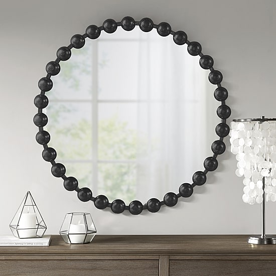 Madison Park Signature Round Marlowe Wall Mount Round Wall Mirror