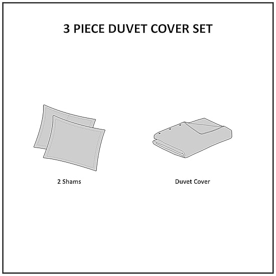 N Natori Brush Stroke 3-pc. Duvet Cover Set
