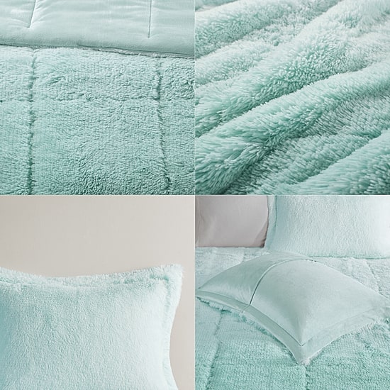 Intelligent Design Ella Ombre Shaggy Long Faux Fur Comforter Set