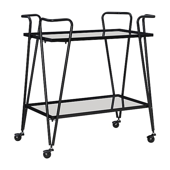 Hera Glass-Top Bar Cart