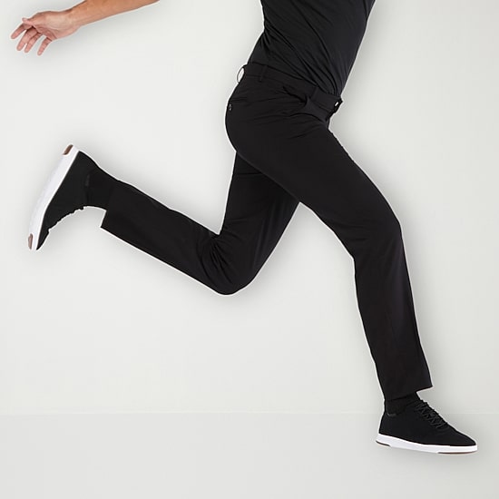 Savane Stretch Twill Mens Slim Fit Dress Flat Front Pant
