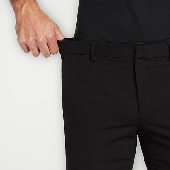 Savane Stretch Twill Mens Slim Fit Dress Flat Front Pant