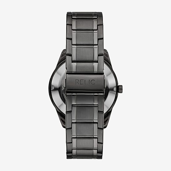 Relic By Fossil Mens Automatic Gray Stainless Steel Bracelet Watch Zr77338