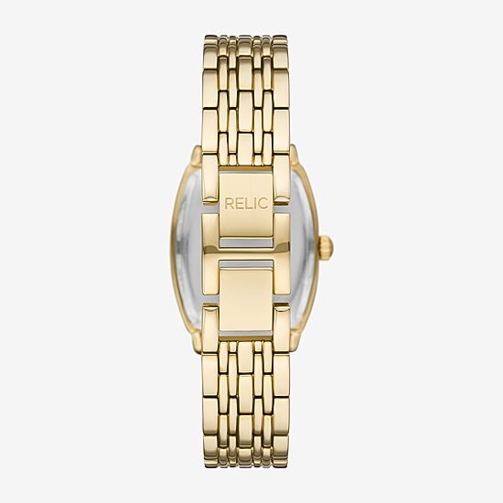 Relic By Fossil Mens Gold Tone Bracelet Watch Zr34658