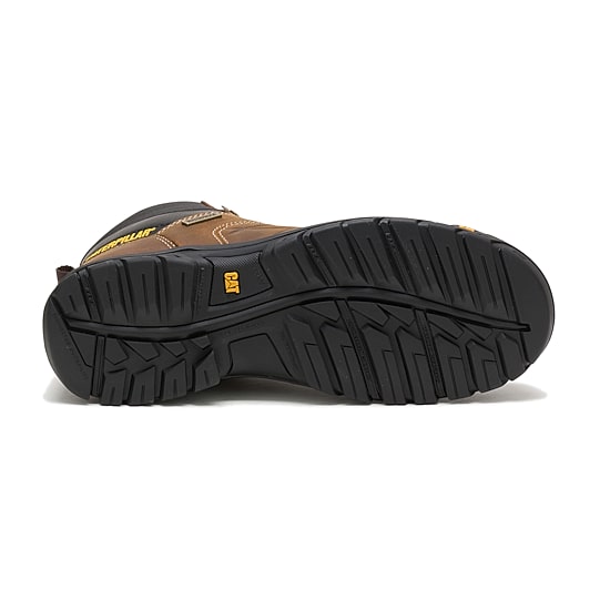 CAT Mens Threshold Waterproof Slip Resistant Steel Toe Work Boots