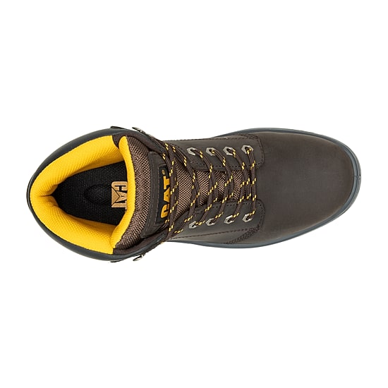 CAT Mens Slip Resistant Striver Steel Toe Work Boots