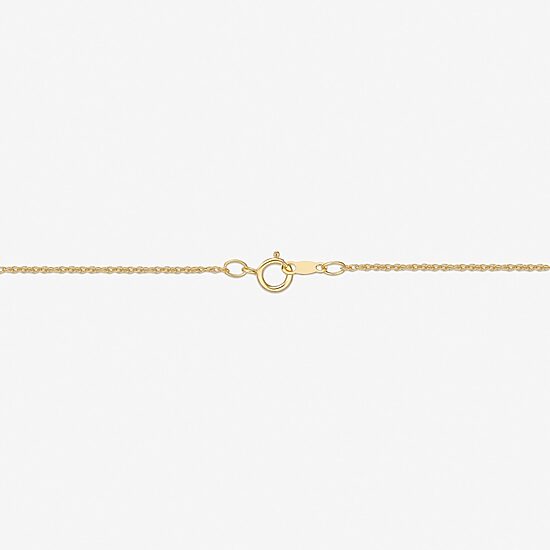 Womens 1/10 CT. T.W. Lab Created Green Emerald 10K Gold Cross 18 Inch Pendant Necklace