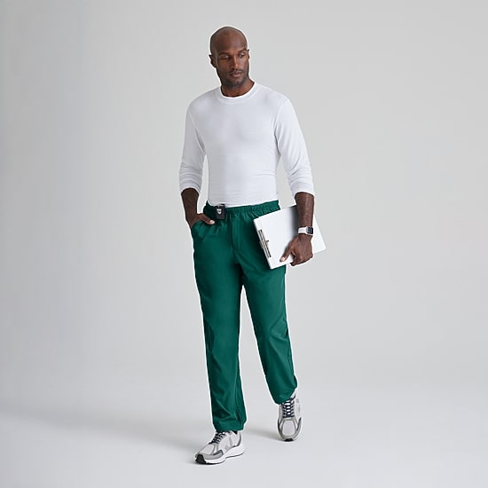 Barco One 0217 Amplify 7-Pocket Zip-Fly Mens Big and Tall Tag Free Stretch Fabric Moisture Wicking Scrub Pant
