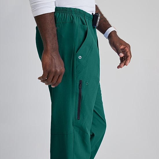 Barco One 0217 Amplify 7-Pocket Zip-Fly Mens Big and Tall Tag Free Stretch Fabric Moisture Wicking Scrub Pant