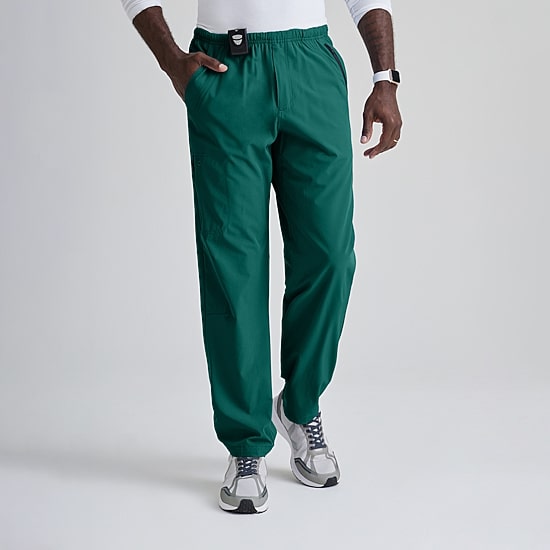 Barco One 0217 Amplify 7-Pocket Zip-Fly Mens Big and Tall Tag Free Stretch Fabric Moisture Wicking Scrub Pant