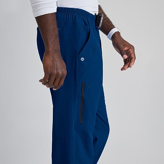 Barco One 0217 Amplify 7-Pocket Zip-Fly Mens Tag Free Stretch Fabric Moisture Wicking Scrub Pant