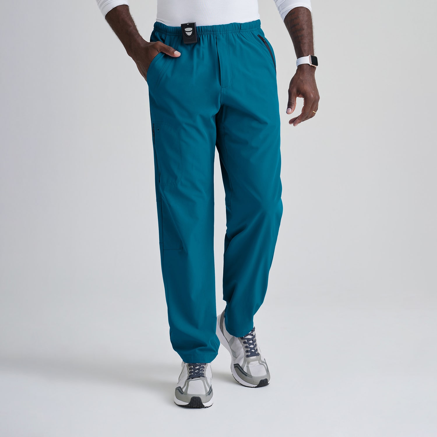Barco One 0217 Amplify 7-Pocket Zip-Fly Mens Tag Free Stretch Fabric Moisture Wicking Scrub Pant