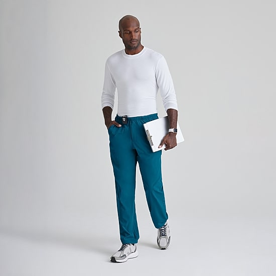 Barco One 0217 Amplify 7-Pocket Zip-Fly Mens Short Tag Free Stretch Fabric Moisture Wicking Scrub Pant