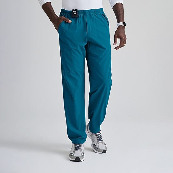 Barco One 0217 Amplify 7-Pocket Zip-Fly Mens Short Tag Free Stretch Fabric Moisture Wicking Scrub Pant