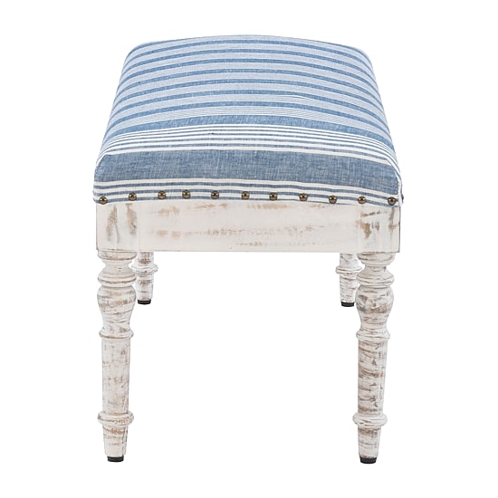 Slayton Upholstered Wood Seashell Bench