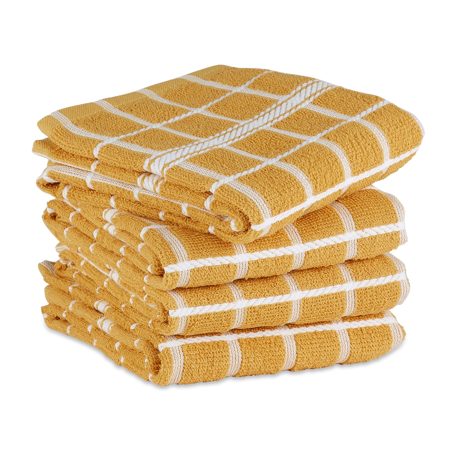 Design Imports Windowpane 4-pc. Terry Dish Cloth Set