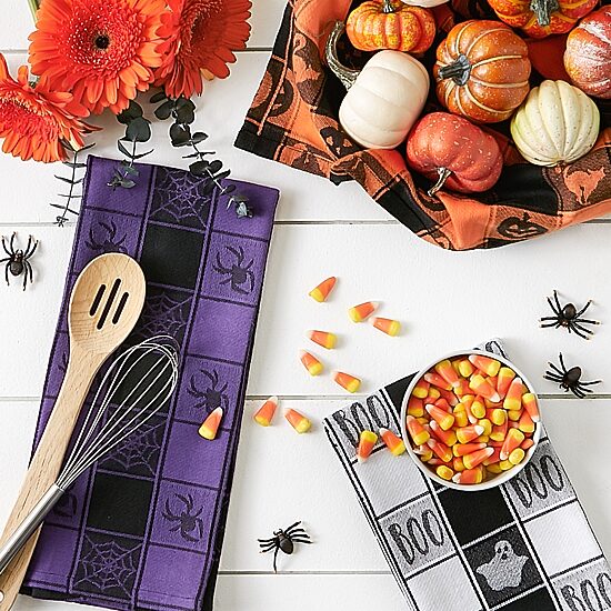 Design Imports Halloween Woven 3-pc. Dish Cloth Set