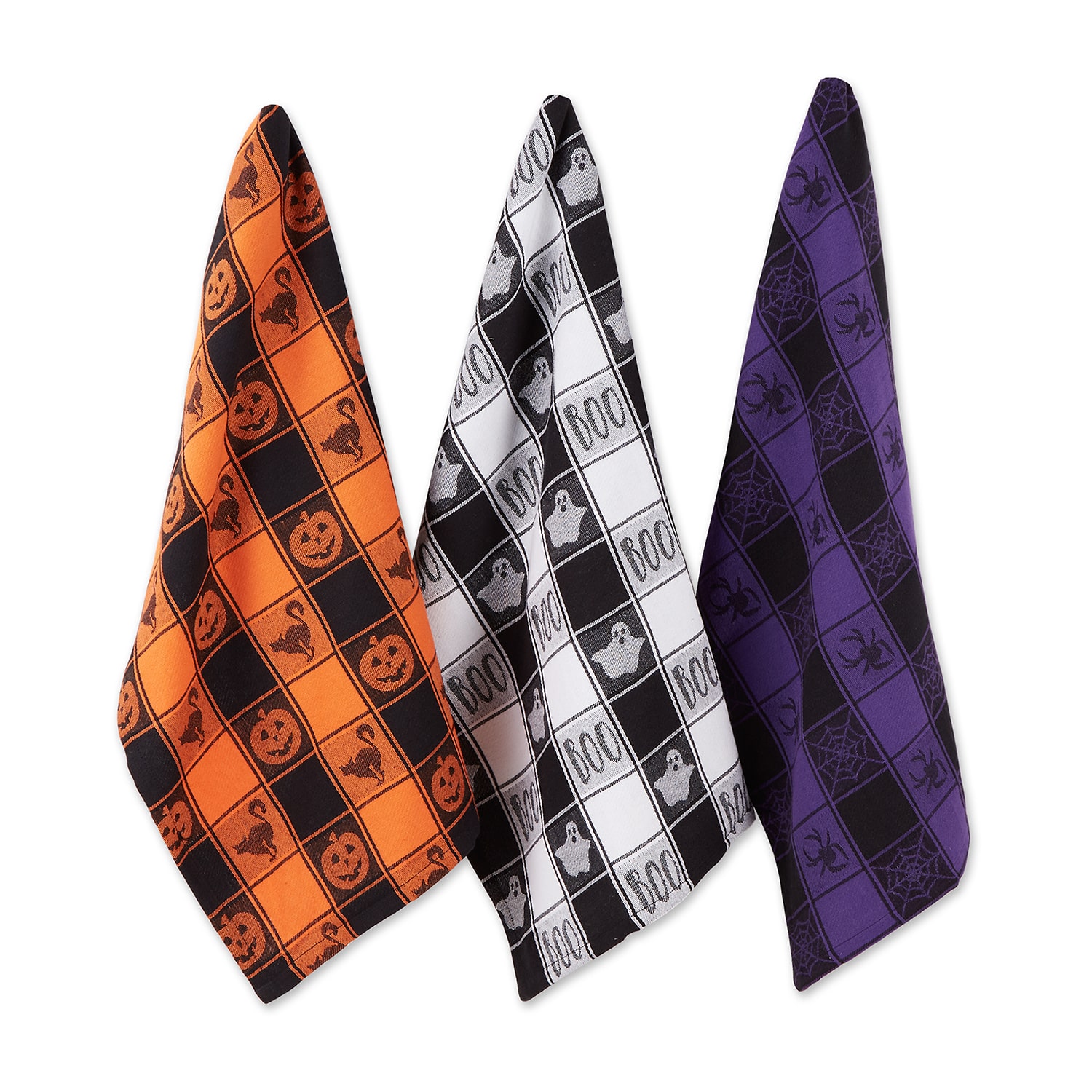 Design Imports Halloween Woven 3-pc. Dish Cloth Set