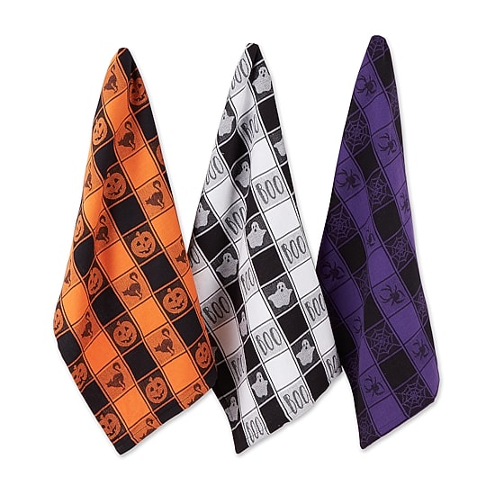 Design Imports Halloween Woven 3-pc. Dish Cloth Set
