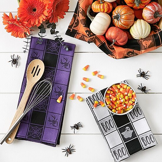 Design Imports Halloween Woven 3-pc. Dish Cloth Set