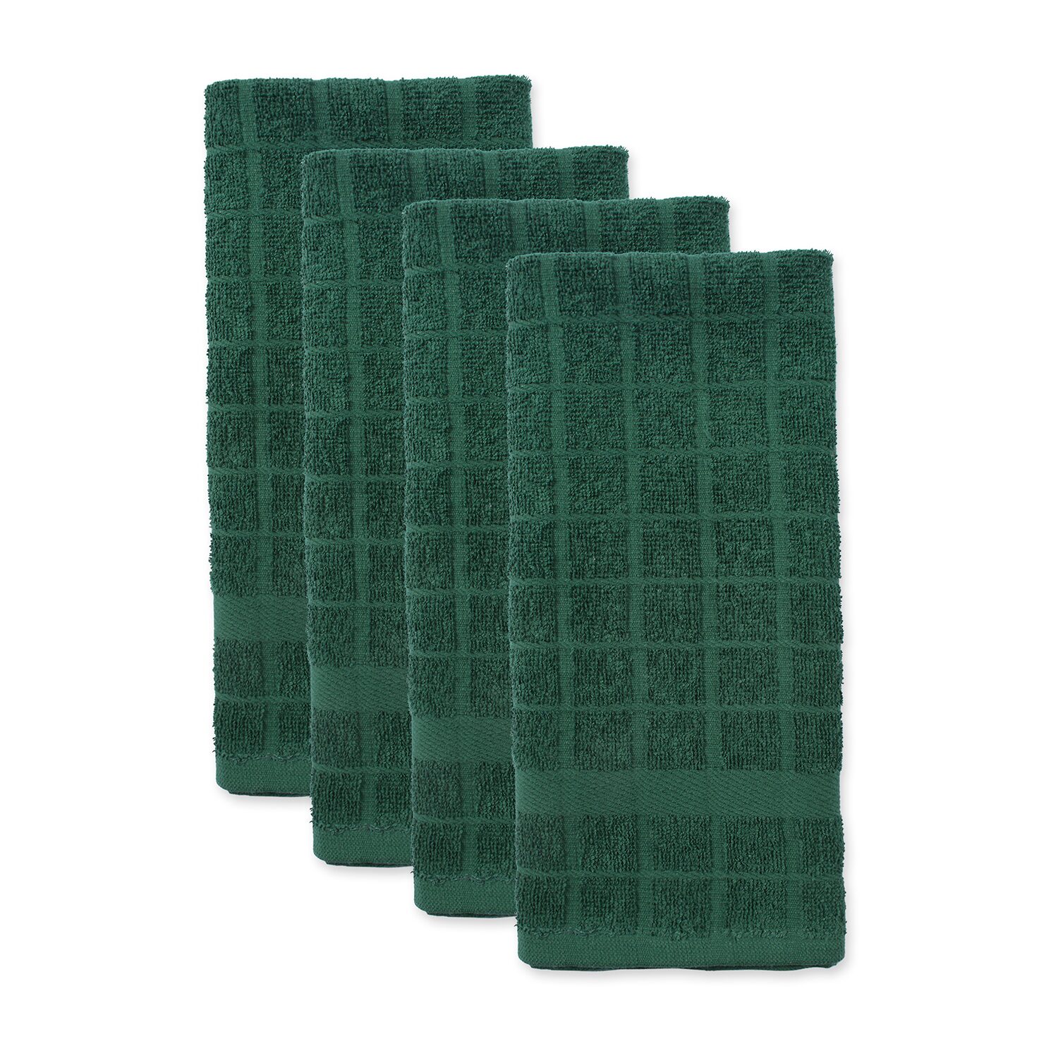 Design Imports Windowpane 4-pc. Terry Dish Cloth Set