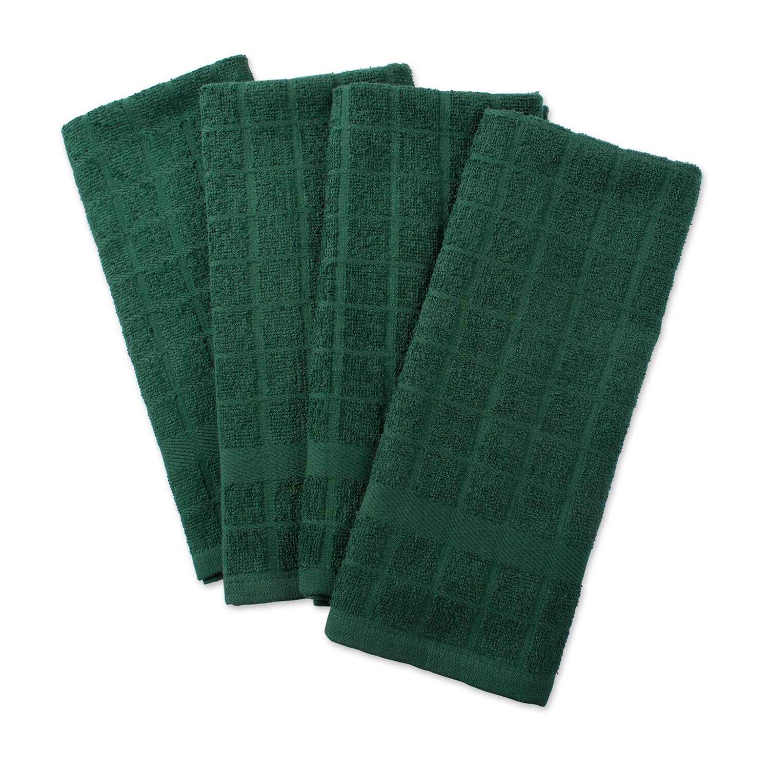 Design Imports Windowpane 4-pc. Terry Dish Cloth Set