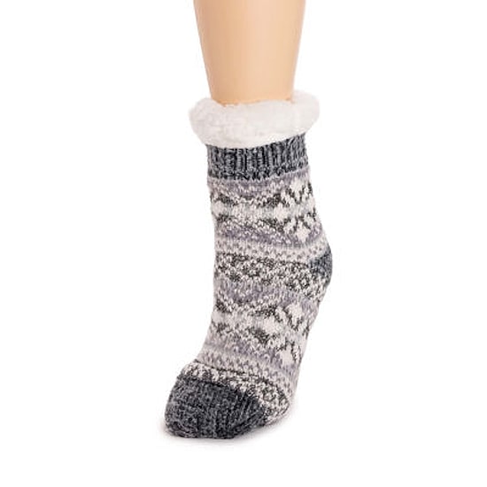 Muk Luks Chenille Mix Cabin Womens 1 Pair Slipper Socks