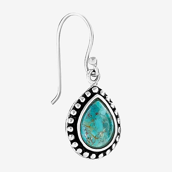 Womens Blue Turquoise Sterling Silver 2-pc. Jewelry Set
