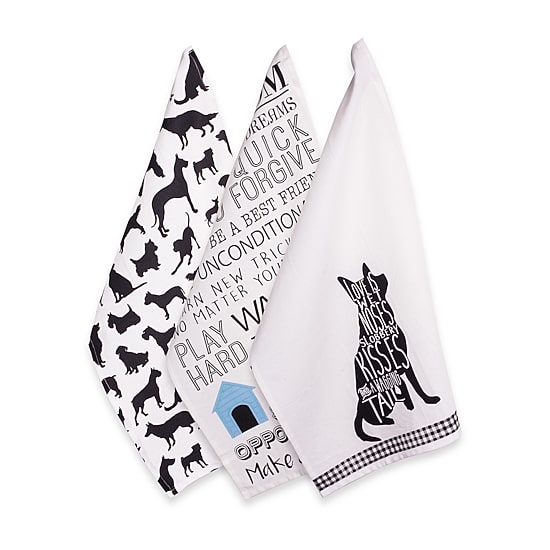 Design Imports Animal Print 3-pc. Dish Cloth Set