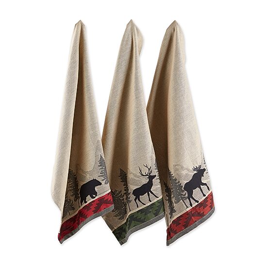 Design Imports Walk in the Woods 3-pc. Dish Cloth Set