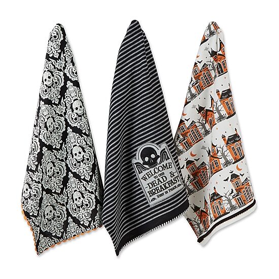 Design Imports Haunted Halloween 3-pc. Dish Cloths