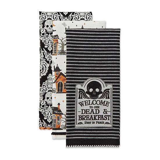 Design Imports Haunted Halloween 3-pc. Dish Cloths