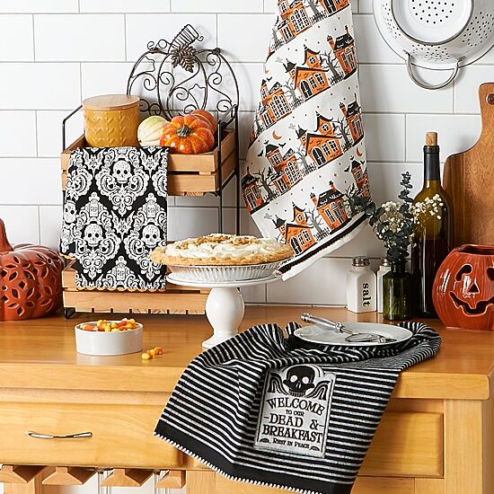 Design Imports Haunted Halloween 3-pc. Dish Cloths