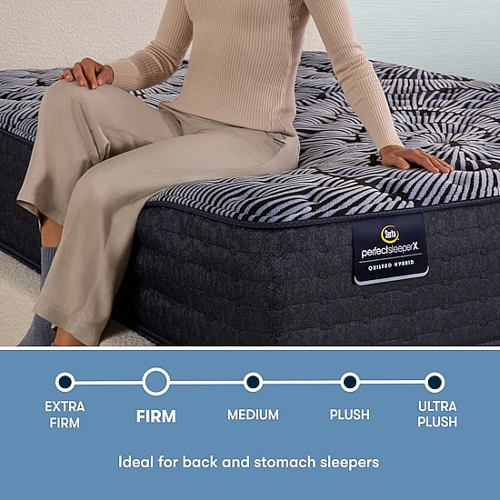 Serta Quilted Perfect Sleeper X Hybrid Knox 13.5" Firm Tight Top - Mattress + Box Spring