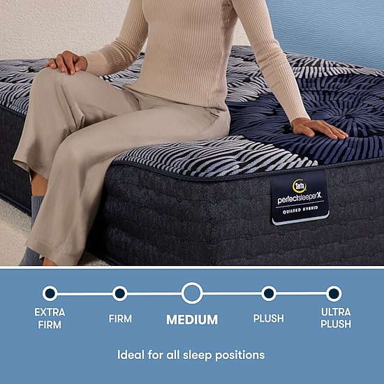 Serta Quilted Perfect Sleeper X Hybrid Max 14.25" Medium Tight Top - Mattress + Box Spring