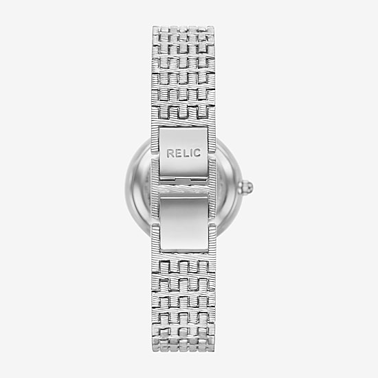 Relic By Fossil Chloi Womens Silver Tone Bracelet Watch Zr37310